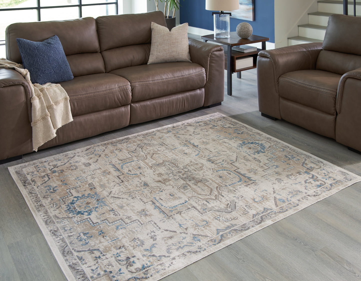 Haines Furniture Outlet - Ashley Furniture - Barkham Rug - 5'3" x 7' Washable Rug / Multi - R405552