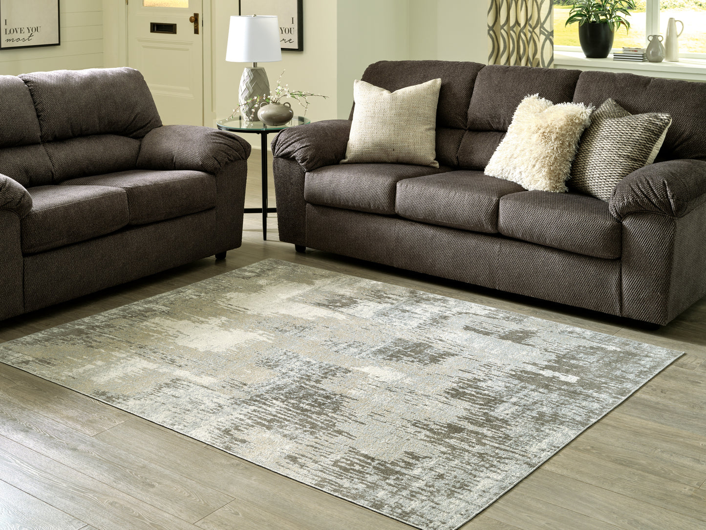 Haines Furniture Outlet - Ashley Furniture - Arriston Rug - 5'3" x 7' Washable Rug / Multi - R405562