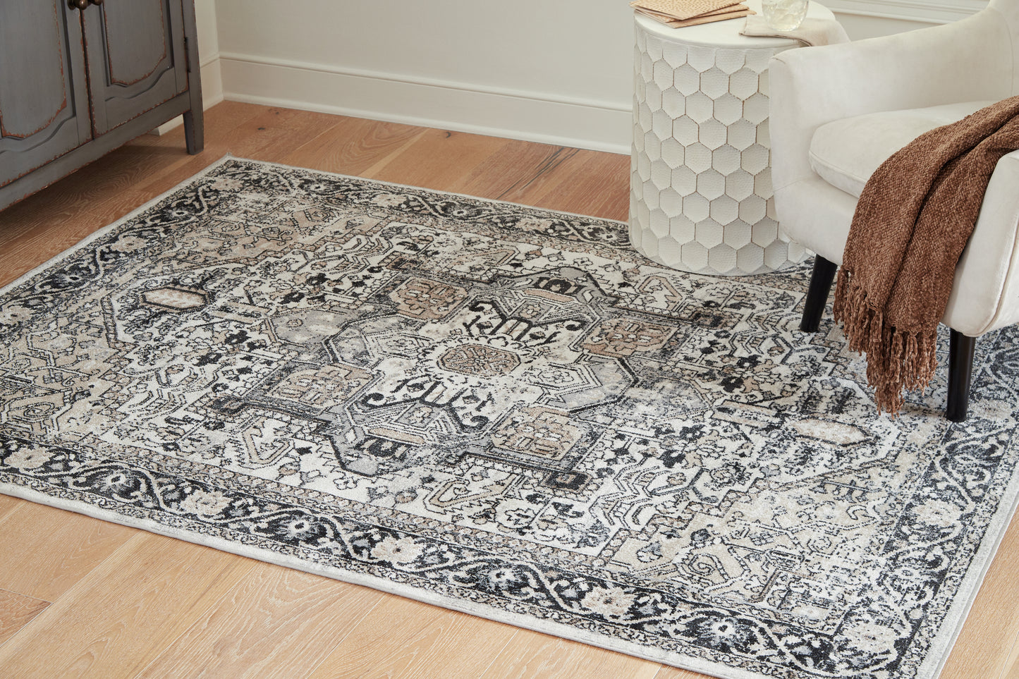 Haines Furniture Outlet - Ashley Furniture - Gregmoore Rug - 5'2" x 6'10" Washable Rug / Multi - R405822