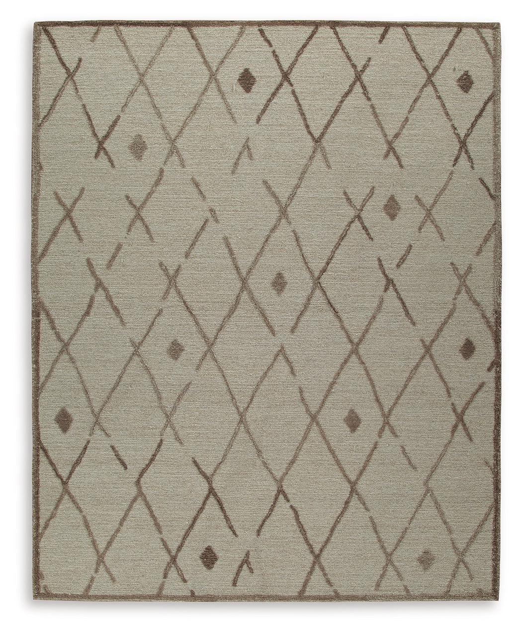 Haines Furniture Outlet - Ashley Furniture - Guyford Rug - 8' x 10' Rug / Beige/Brown - R406871