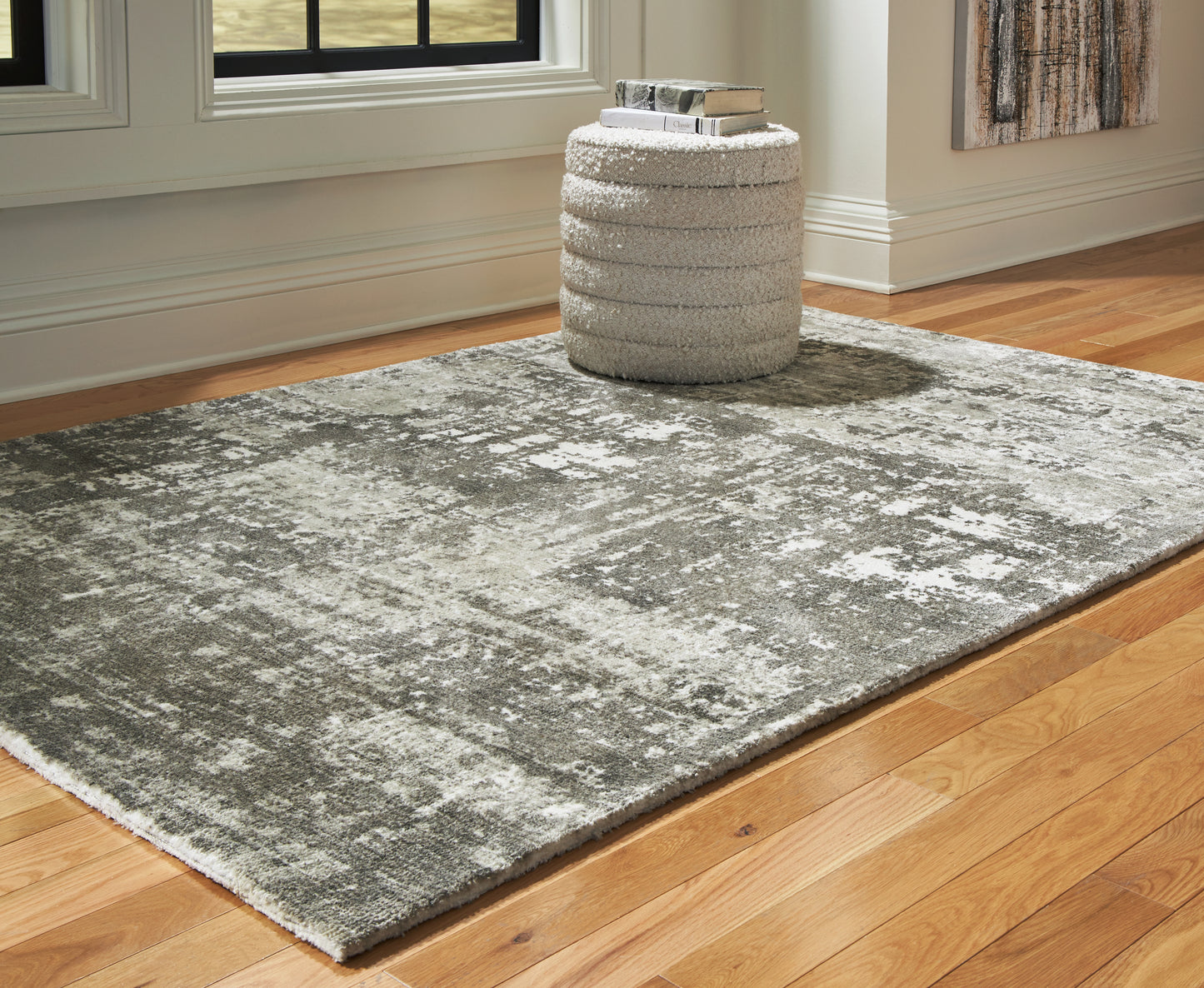 Haines Furniture Outlet - Ashley Furniture - Valmontic Rug - 5' x 7' Rug / Gray - R406922