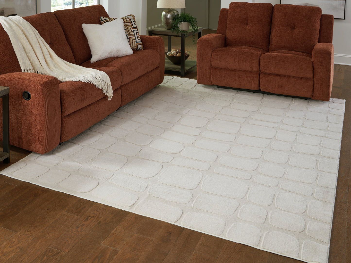 Haines Furniture Outlet - Ashley Furniture - Malvinsboro Rug - Washable 8' x 10' Area Rug / Sandstone - R407441