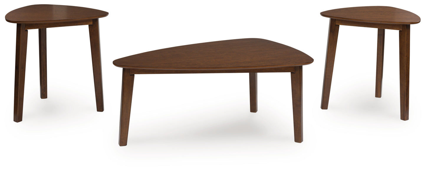 Haines Furniture Outlet - Ashley Furniture - Lyncott Table (Set of 3) - Occasional Table Set (3/CN) / Brown - T135-13