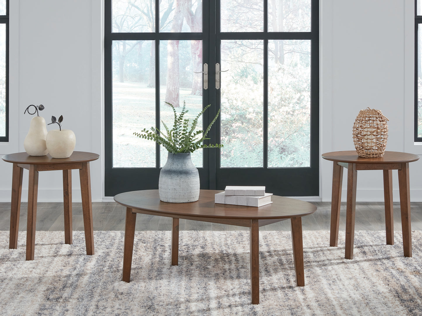 Haines Furniture Outlet - Ashley Furniture - Gordonay Table (Set of 3) - Occasional Table Set (3/CN) / Brown - T155-13
