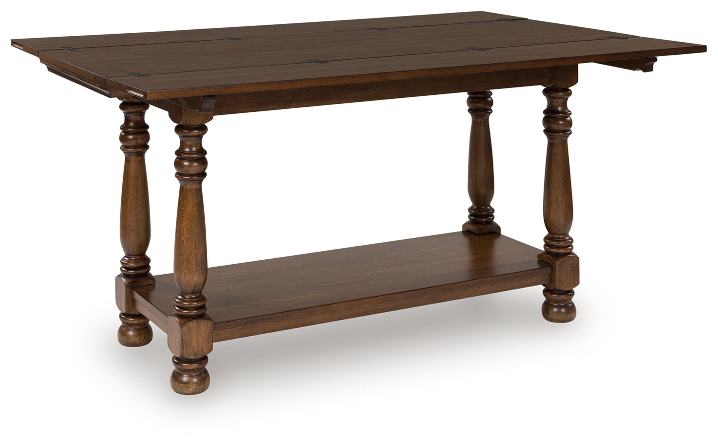 Haines Furniture Outlet - Ashley Furniture - Sturlayne Flip Top Sofa Table - Flip Top Sofa Table / Brown - T609-4