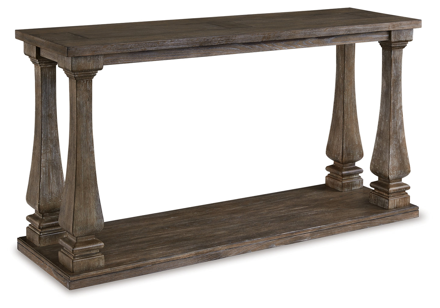 Haines Furniture Outlet - Ashley Furniture - Johnelle Sofa Table - Sofa Table / Gray - T776-4
