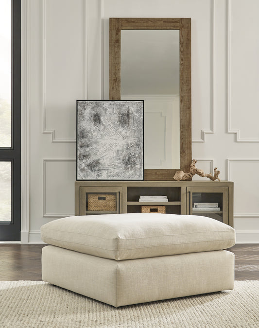 Haines Furniture Outlet - Ashley Furniture - Elyza Living Room - Oversized Accent Ottoman / Linen - 1000608