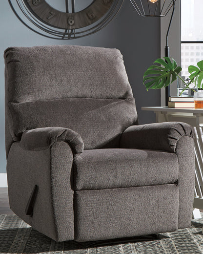 Haines Furniture Outlet - Ashley Furniture - Nerviano Living Room - Zero Wall Recliner / Gray - 1080329