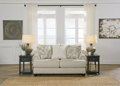 Haines Furniture Outlet - Ashley Furniture - Asanti Living Room - Loveseat / Fog - 1320135