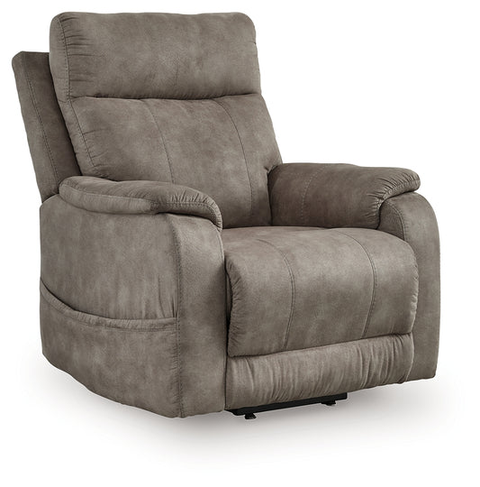 Haines Furniture Outlet - Ashley Furniture - Crestmeade Living Room - Power Lift Recliner / Fossil - 1350312