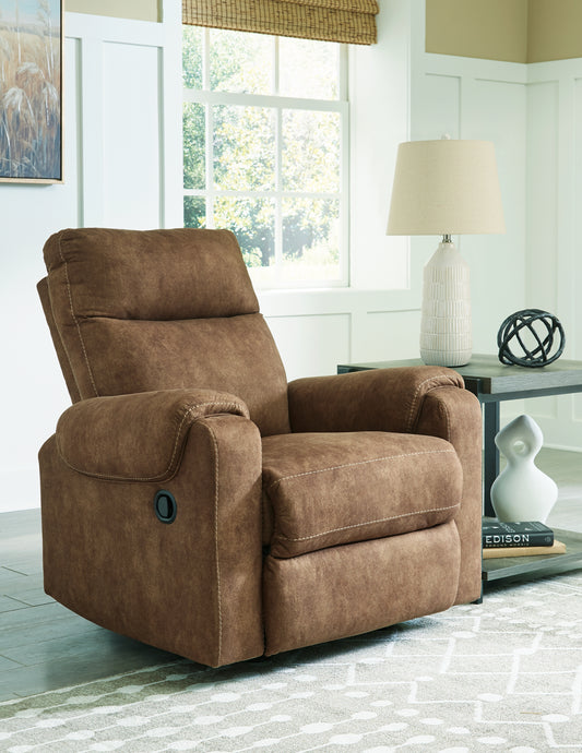 Haines Furniture Outlet - Ashley Furniture - Edenwold Living Room - DBL Rec Loveseat w/Console / Brindle - 1380594