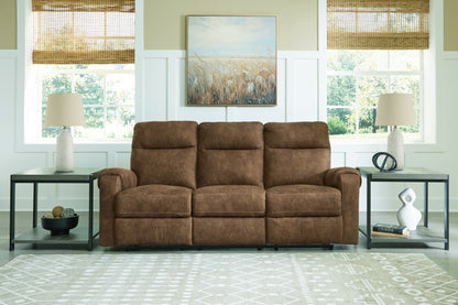 Haines Furniture Outlet - Ashley Furniture - Edenwold Living Room - Reclining Sofa / Brindle - 1380588