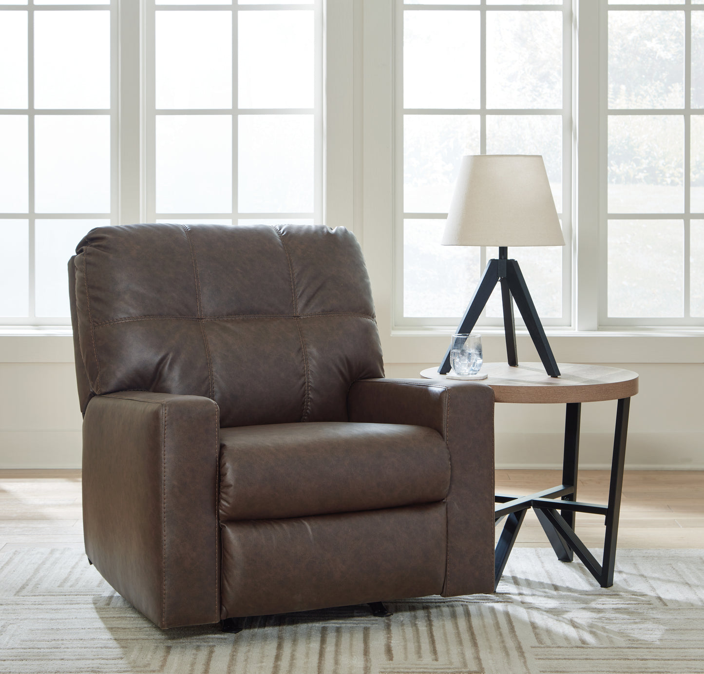 Haines Furniture Outlet - Ashley Furniture - Barlin Mills Living Room - Rocker Recliner / Umber - 1700325