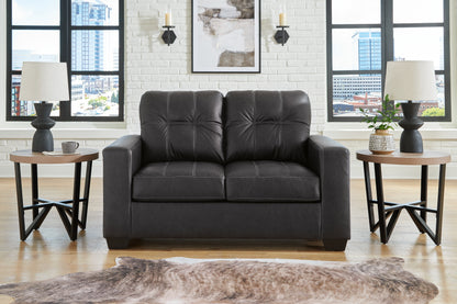 Haines Furniture Outlet - Ashley Furniture - Barlin Mills Living Room - Loveseat / Carbon - 1700435