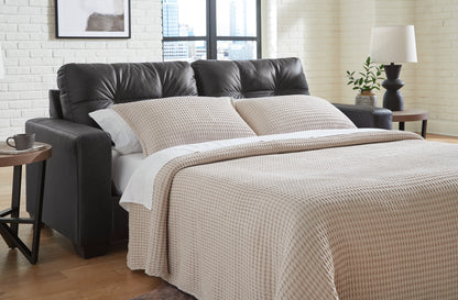 Haines Furniture Outlet - Ashley Furniture - Barlin Mills Living Room - Queen Sofa Sleeper / Carbon - 1700439