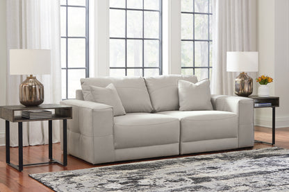 Haines Furniture Outlet - Ashley Furniture - Next-Gen Gaucho Sectional - RAF 2-Piece Sectional Loveseat / Gray - 18304S3