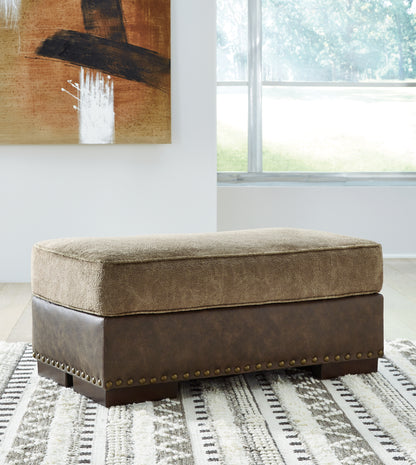 Haines Furniture Outlet - Ashley Furniture - Alesbury Living Room - Ottoman / Chocolate - 1870414