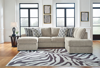 Haines Furniture Outlet - Ashley Furniture - Calnita Sectional - LAF 2-Piece Sectional with Chaise / Sisal - 20502S1