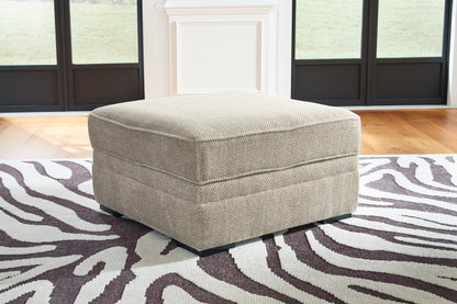 Haines Furniture Outlet - Ashley Furniture - Calnita Living Room - Ottoman With Storage / Sisal - 2050211