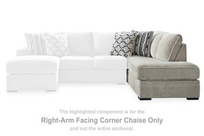 Haines Furniture Outlet - Ashley Furniture - Calnita Sectional - RAF Corner Chaise / Sisal - 2050217