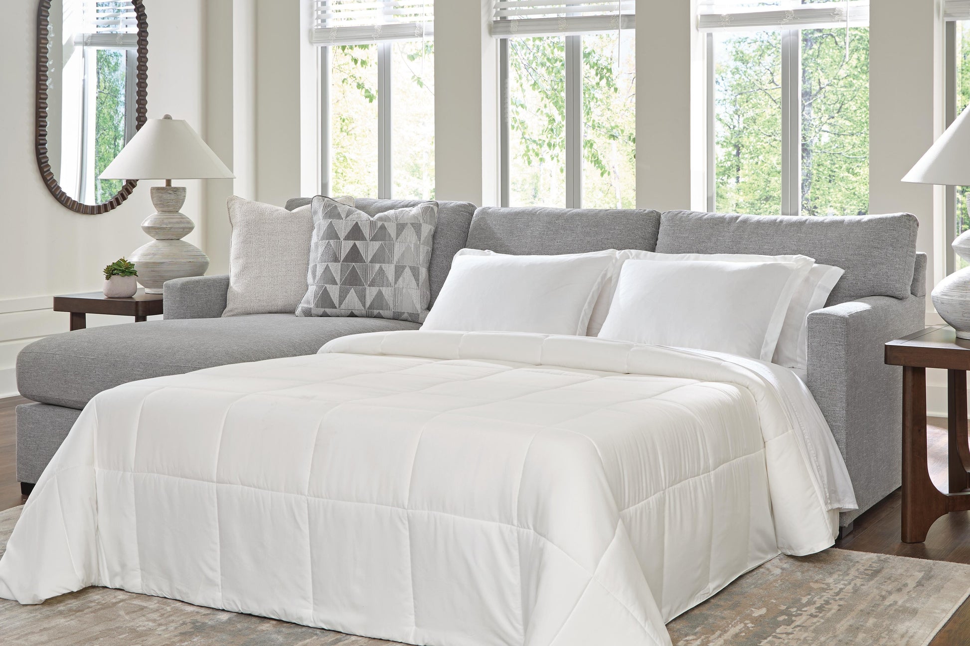 Haines Furniture Outlet - Ashley Furniture - UrbanCrest 2-Piece Sleeper Sectional with Chaise - 2-Piece Sleeper Sectional with Chaise - PC20804S4