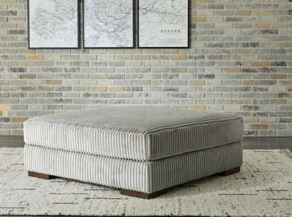 Haines Furniture Outlet - Ashley Furniture - Lindyn Living Room - Oversized Accent Ottoman / Fog - 2110508