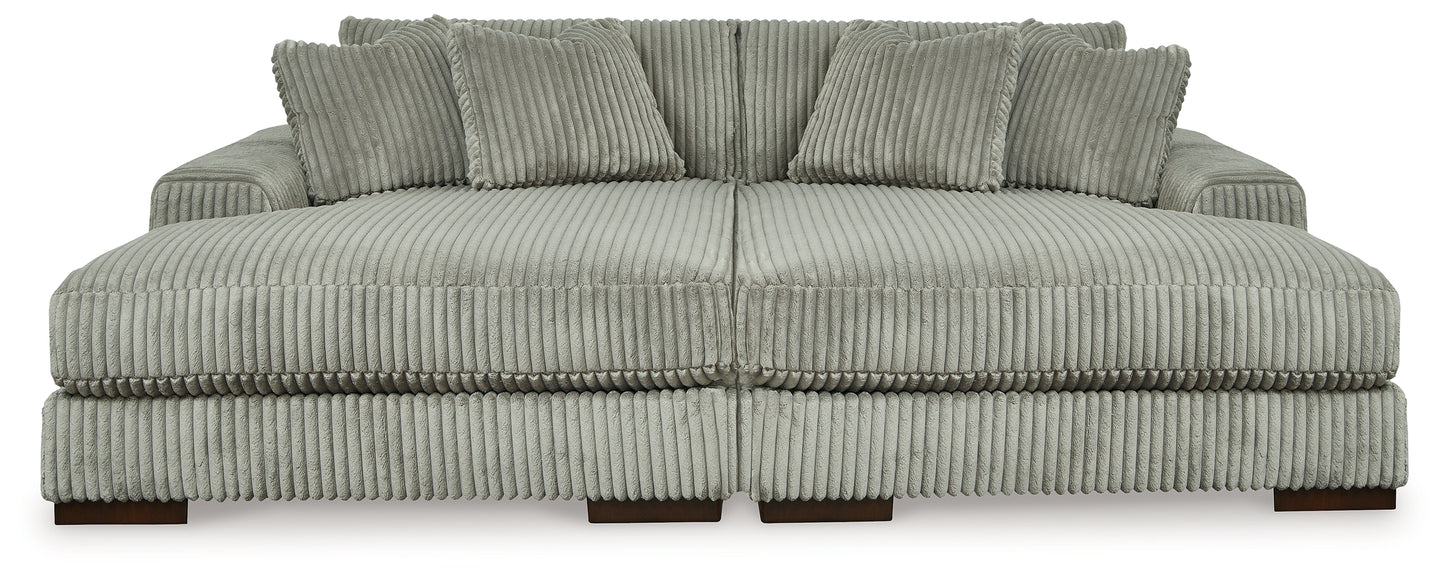Haines Furniture Outlet - Ashley Furniture - Lindyn Sectional - RAF Super Chaise / Fog - 21105S11