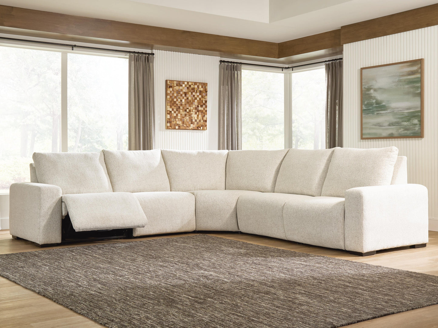 Haines Furniture Outlet - Ashley Furniture - East Loft 5-Piece Power Reclining Sectional - 5-Piece Power Reclining Sectional - PC21607S3
