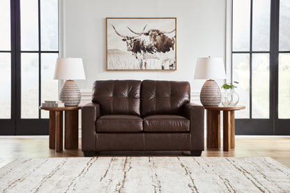 Haines Furniture Outlet - Ashley Furniture - Santorine Living Room - Loveseat / Dark Brown - 2170635