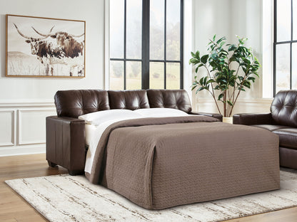 Haines Furniture Outlet - Ashley Furniture - Santorine Living Room - Queen Sofa Sleeper / Dark Brown - 2170639
