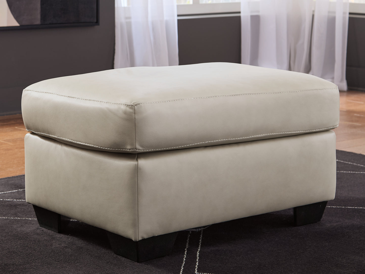 Haines Furniture Outlet - Ashley Furniture - Santorine Living Room - Ottoman / Bone - 2170814