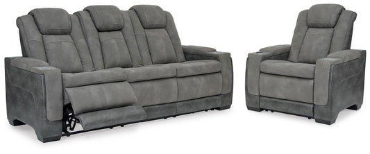 Haines Furniture Outlet - Ashley Furniture - Next-Gen Durapella Power Reclining Sofa and Power Recliner - Power Reclining Sofa and Power Recliner - 22004U3