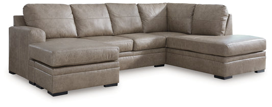 Haines Furniture Outlet - Ashley Furniture - Amuleto Sectional - LAF 2-Piece Sectional with Chaise / Desert - 22405S1