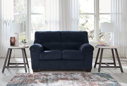 Haines Furniture Outlet - Ashley Furniture - SimpleJoy Living Room - Loveseat / Navy - 2420535