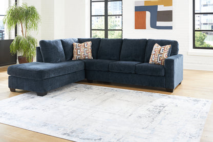 Haines Furniture Outlet - Ashley Furniture - Aviemore Sectional - RAF 2-Piece Sectional with Chaise / Ink - 24303S1