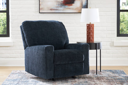 Haines Furniture Outlet - Ashley Furniture - Aviemore Living Room - Rocker Recliner / Ink - 2430325