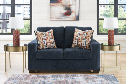 Haines Furniture Outlet - Ashley Furniture - Aviemore Living Room - Loveseat / Ink - 2430335