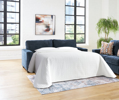 Haines Furniture Outlet - Ashley Furniture - Aviemore Living Room - Queen Sofa Sleeper / Ink - 2430339