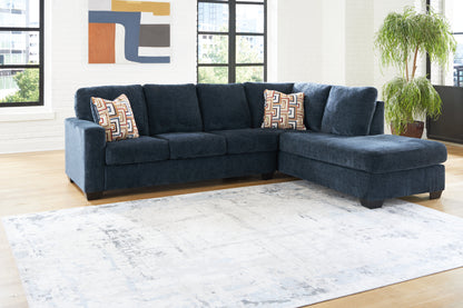 Haines Furniture Outlet - Ashley Furniture - Aviemore Sectional - RAF 2-Piece Sectional with Chaise / Stone - 24305S1