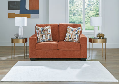 Haines Furniture Outlet - Ashley Furniture - Aviemore Living Room - Loveseat / Spice - 2430435