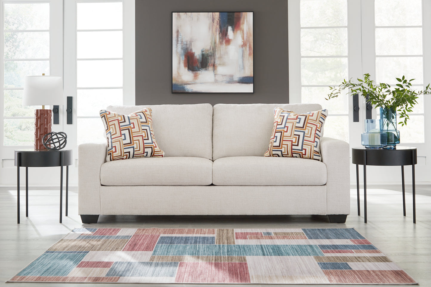 Haines Furniture Outlet - Ashley Furniture - Aviemore Living Room - Sofa / Stone - 2430538