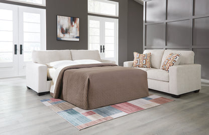 Haines Furniture Outlet - Ashley Furniture - Aviemore Living Room - Queen Sofa Sleeper / Stone - 2430539