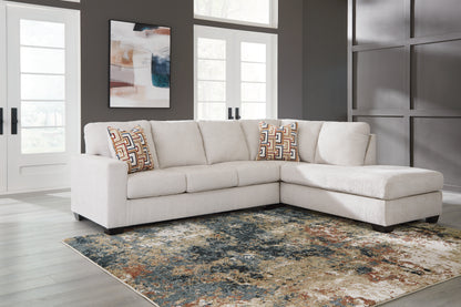Haines Furniture Outlet - Ashley Furniture - Aviemore Sectional - LAF 2-Piece Sectional with Chaise / Stone - 24305S2