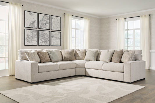 Haines Furniture Outlet - Ashley Furniture - Ballyton Sectional - 3-Piece Sectional / Sand - 25102S1