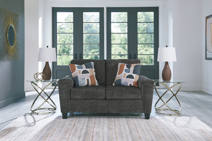 Haines Furniture Outlet - Ashley Furniture - Erinslane Living Room - Loveseat / Dusk - 2520635