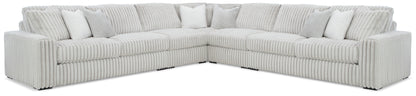 Haines Furniture Outlet - Ashley Furniture - Stupendous Sectional - RAF 3-Piece Sectional with Double Chaise / Alloy - 25903S4
