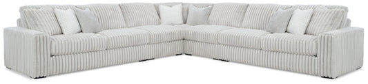 Haines Furniture Outlet - Ashley Furniture - Stupendous Sectional - RAF 3-Piece Sectional with Double Chaise / Alloy - 25903S4