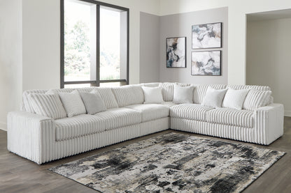 Haines Furniture Outlet - Ashley Furniture - Stupendous Sectional - LAF 4-Piece Sectional / Alloy - 25903S2