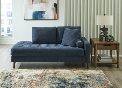 Haines Furniture Outlet - Ashley Furniture - Bixler Living Room - RAF Corner Chaise / Navy - 2610617