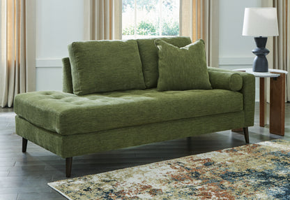 Haines Furniture Outlet - Ashley Furniture - Bixler Living Room - RAF Corner Chaise / Olive - 2610717
